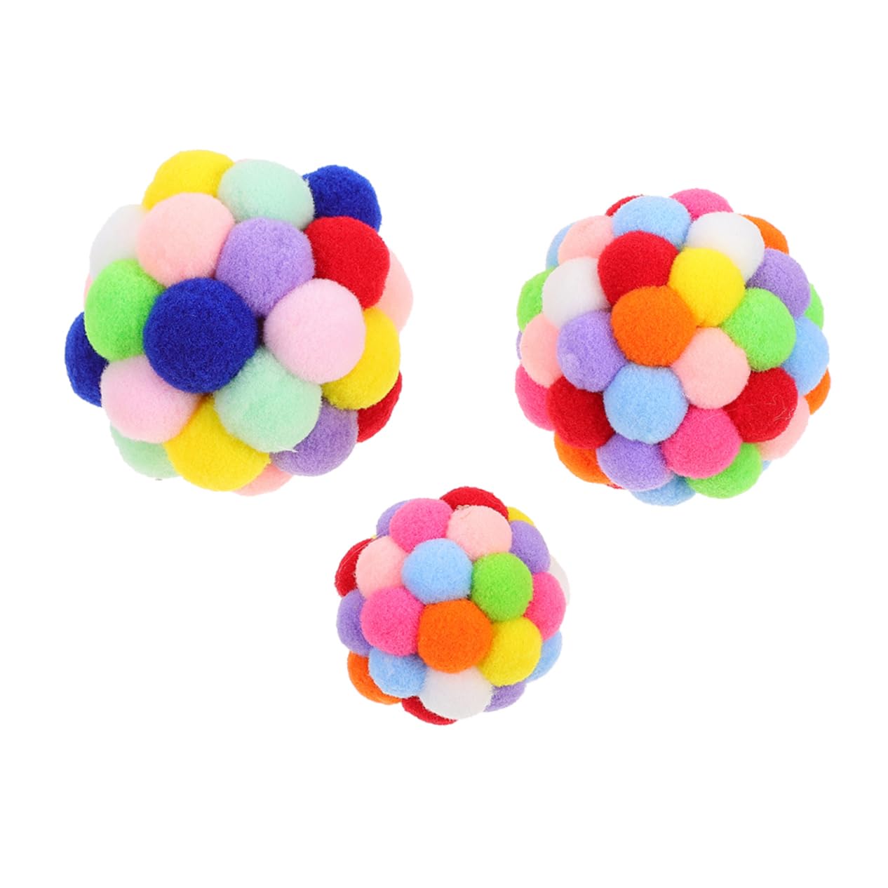 Hohopeti 3pcs Elastic Cat Balls Interactive Pet Teasing for Cats for Reducing Boredom and Separation Pet Supplies