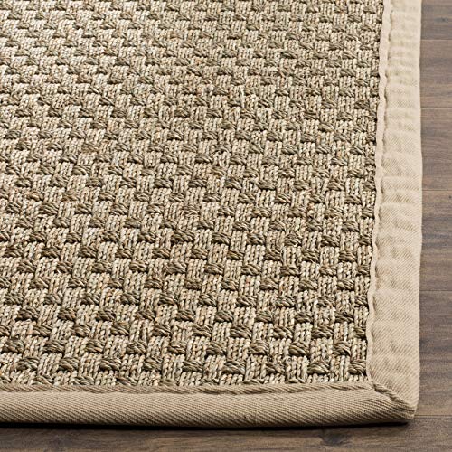 image for Safavieh Natural Fiber Collection NF114A Border Basketweave Seagrass A