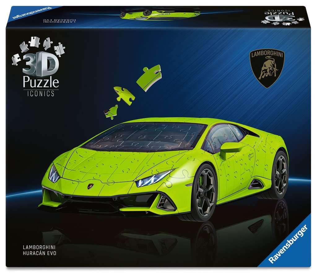 Ravensburger Iconics Lamborghini Huracan, 108 Piece 3D Jigsaw Puzzle