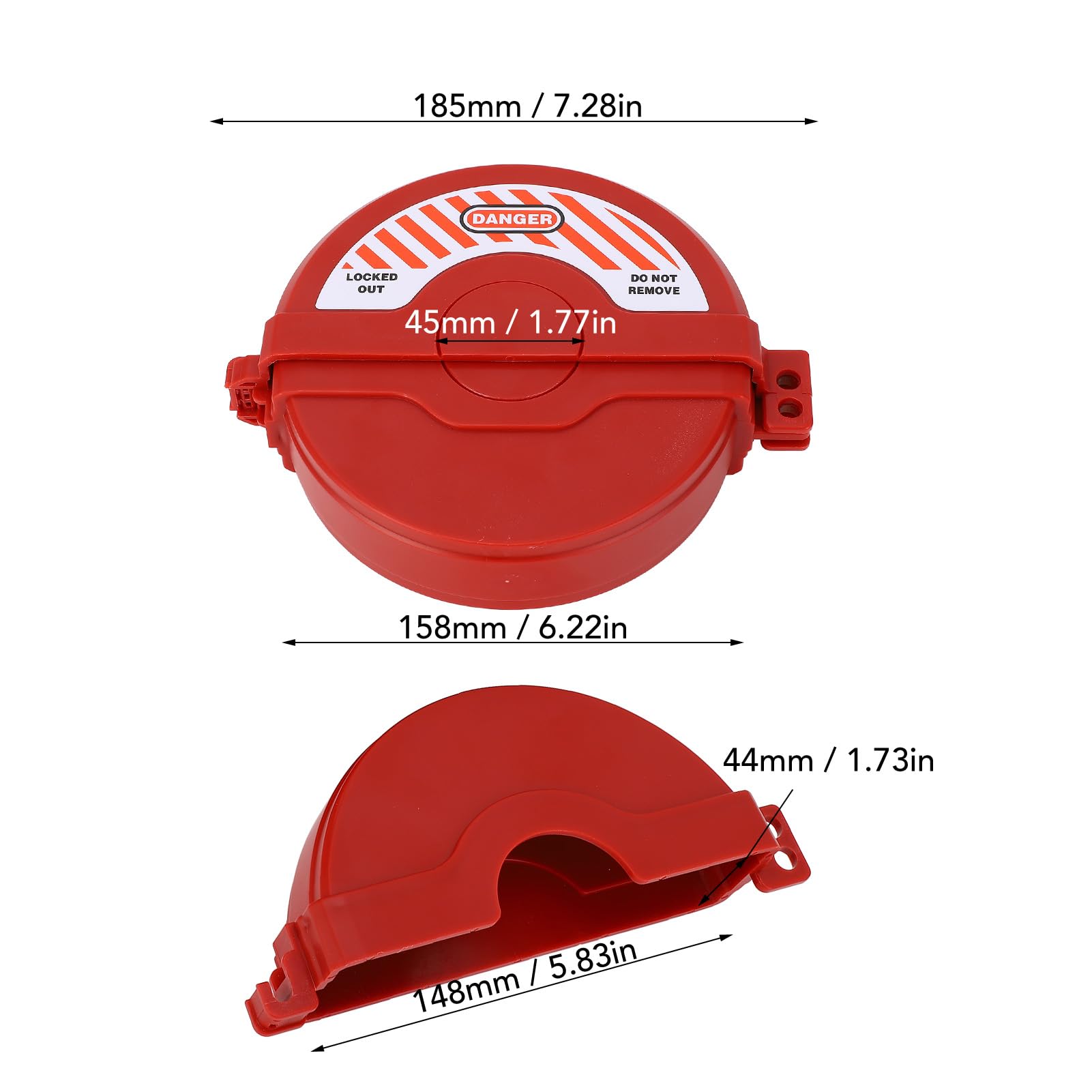 Gate Valve Lockout Device Water Faucet Knob Lock for 2 Padlock for Valve Handles 64 to 127mm Diameter