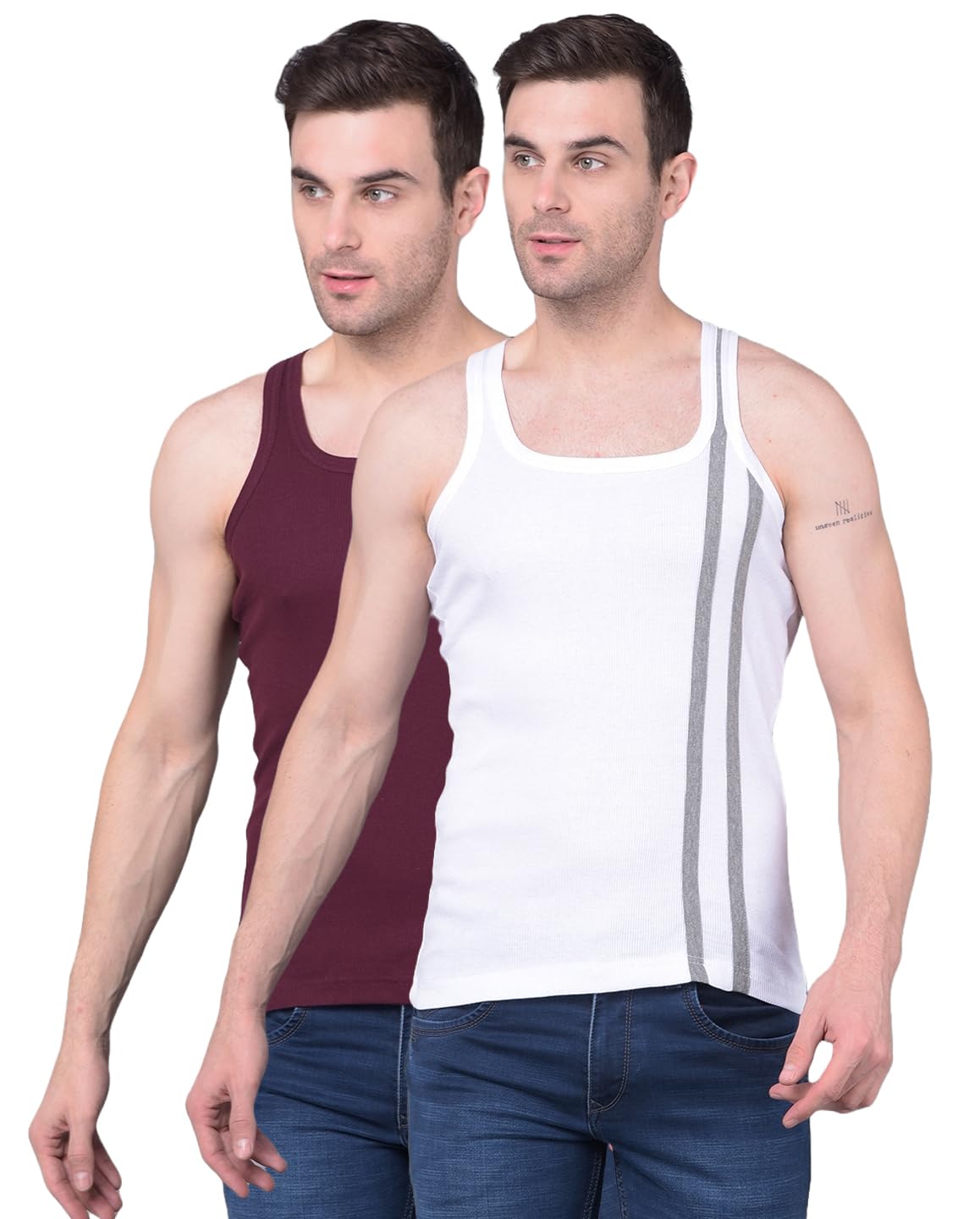 dollar bigboss Men's Solid Cotton Gym Vest (Colour May Vary)-picture-46