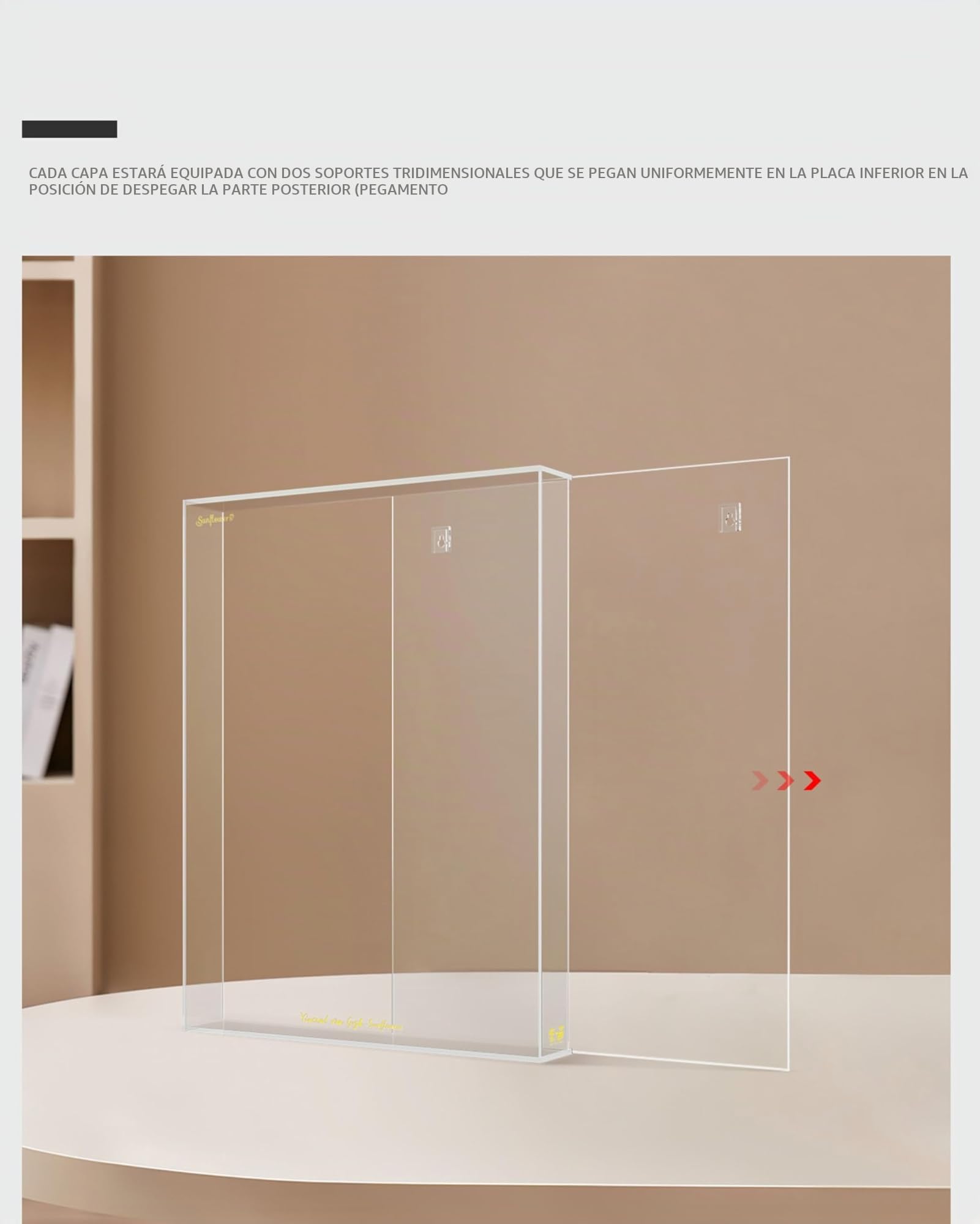 Vitrina acrílica para LEGO 31215 ART Van Gogh girasoles, caja transparente a prueba de polvo, marco de fotos transparente para colgar en la pared (solo caja de exhibición) (todo en uno)