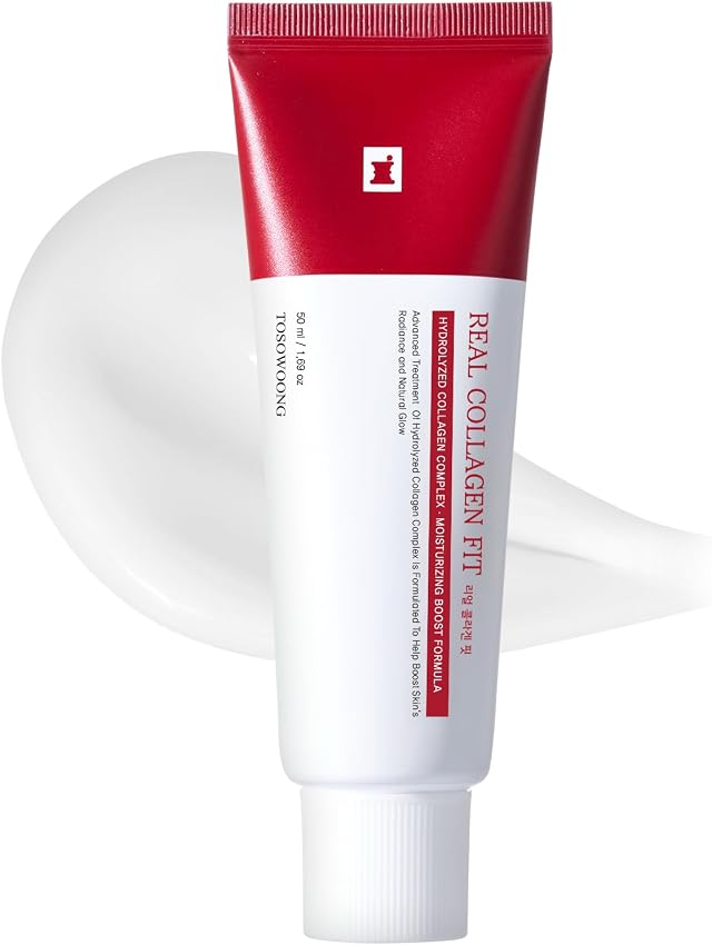 TOSOWOONG Real Collagen Fit, Easy Peel-Off Mask for Firming, Glass Skin | Hydrolyzed Collagen Wrapping Mask for Elasticity, Hydrating, Glowing Skin, Dewy, Fine Lines, Korean Skincare, 50ml/1.69 fl oz