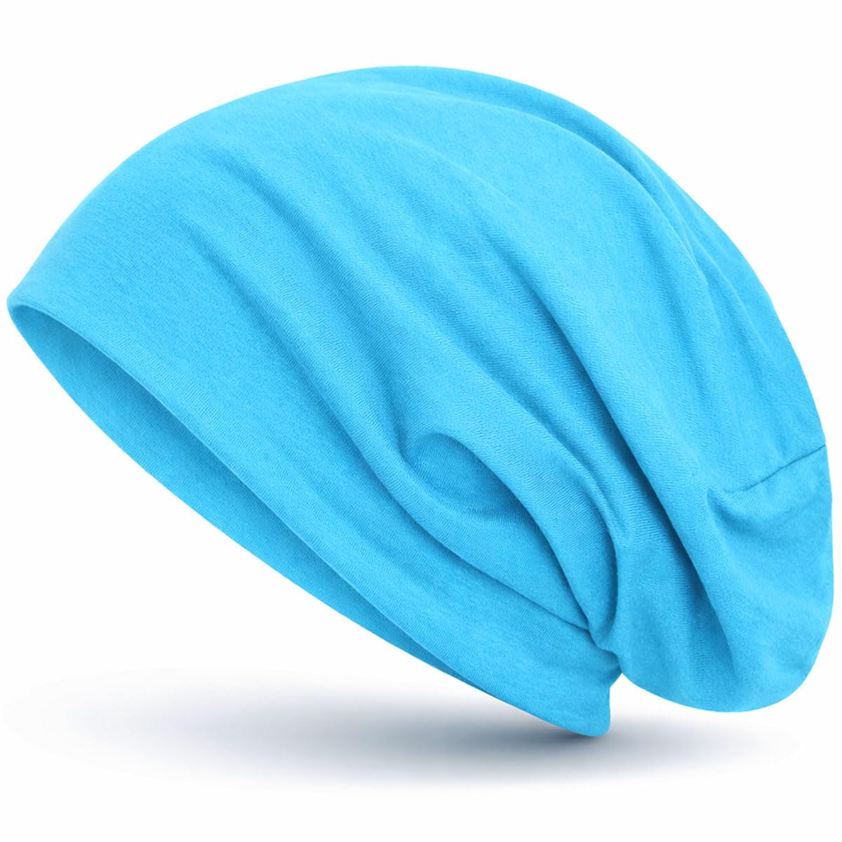 style3 Slouch Beanie aus atmungsaktivem, feinem und leichten Jersey Unisex Mütze Haube Bini Einheitsgröße