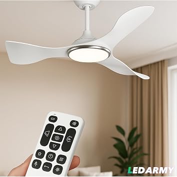 CATA CT-3000 Modern Tavan Vantilatörü Beyaz LED Işıklı ve Uzaktan Kumandalı
