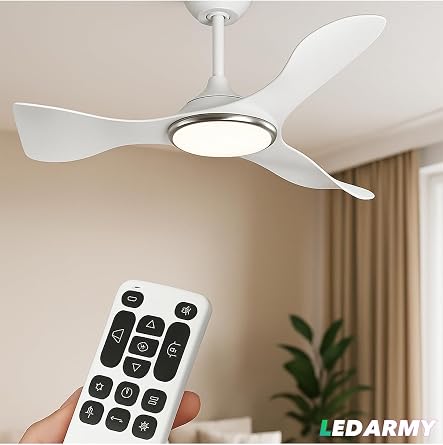 CATA CT-3000 Modern Tavan Vantilatörü Beyaz LED Işıklı ve Uzaktan Kumandalı