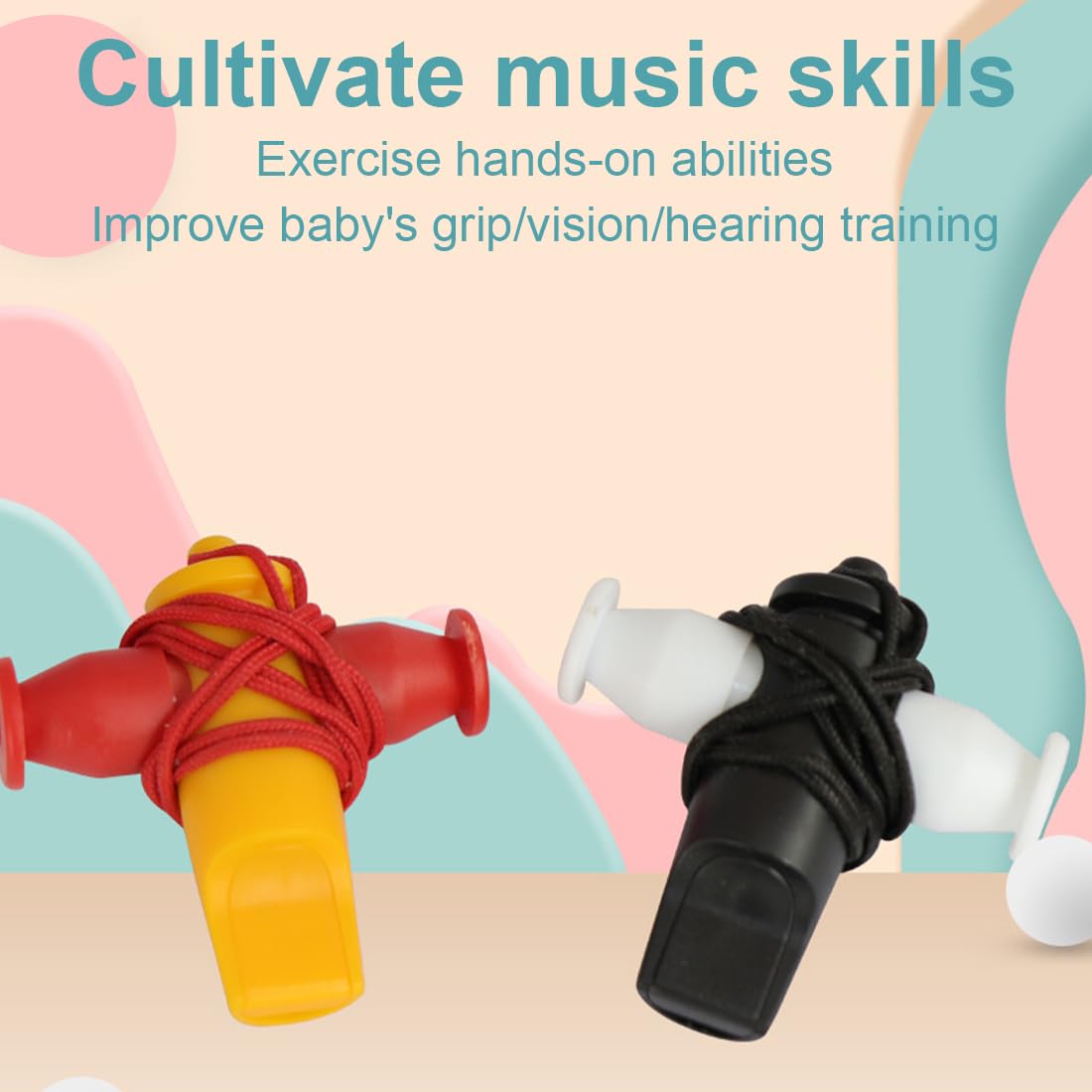2 pièces Sifflet de samba en plastique, pour effets, samba, De Samba, De Danse, portable, Pour Spectacle, Pour Samba, Pour musical, instrument de musique pour accompagnement musical