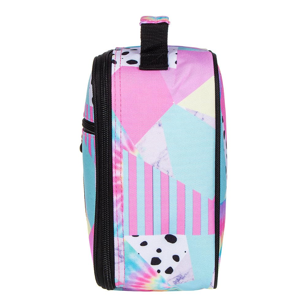 hype Girls Lunch Box, Iconic Multicolour Pastel Collage, School Bag for Kids Stylish Lunch Bag with Bottle Holder - Image 3