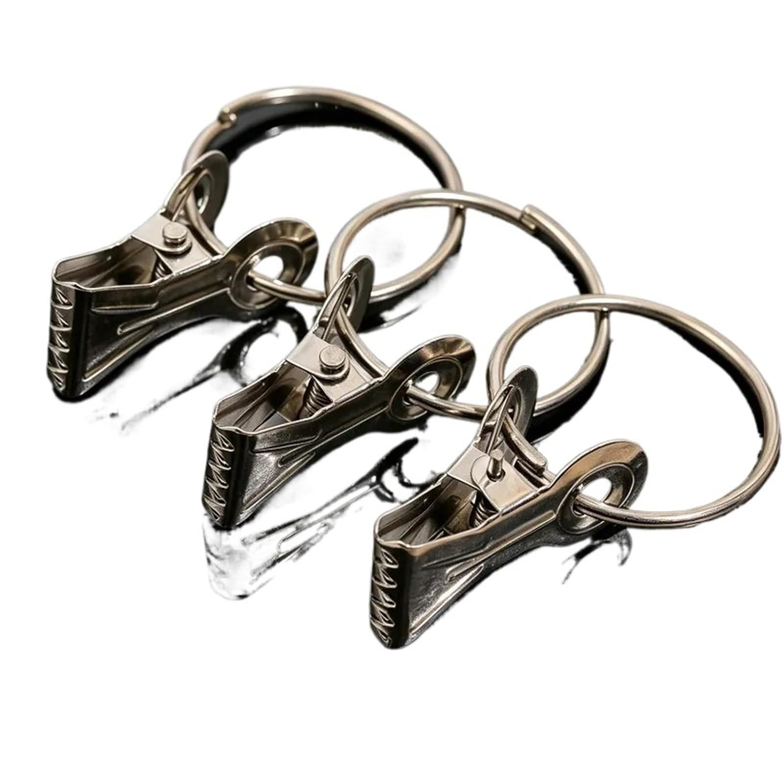 Shower Curtain Rings 10/50pcs Metal Curtain Rod Clip Drapery Rings Hooks Retro Bathroom Decorative Hat Towel Hanging Clamps(30pcs)