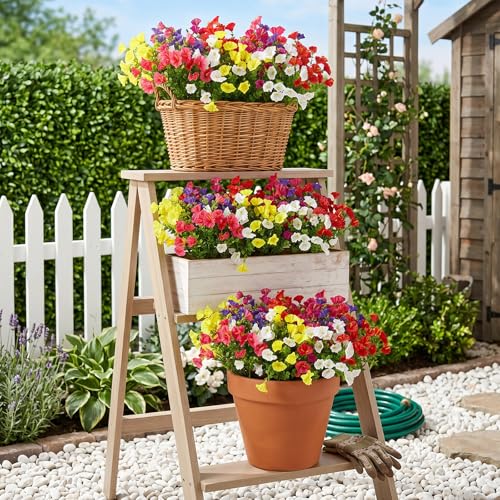 bakkiet Fall Decor, Fall Decorations for Home, Fall Flowers for Outdoors, Fake Flowers Fake Plants, UV Resistant No Fade, Realistic High - image 6