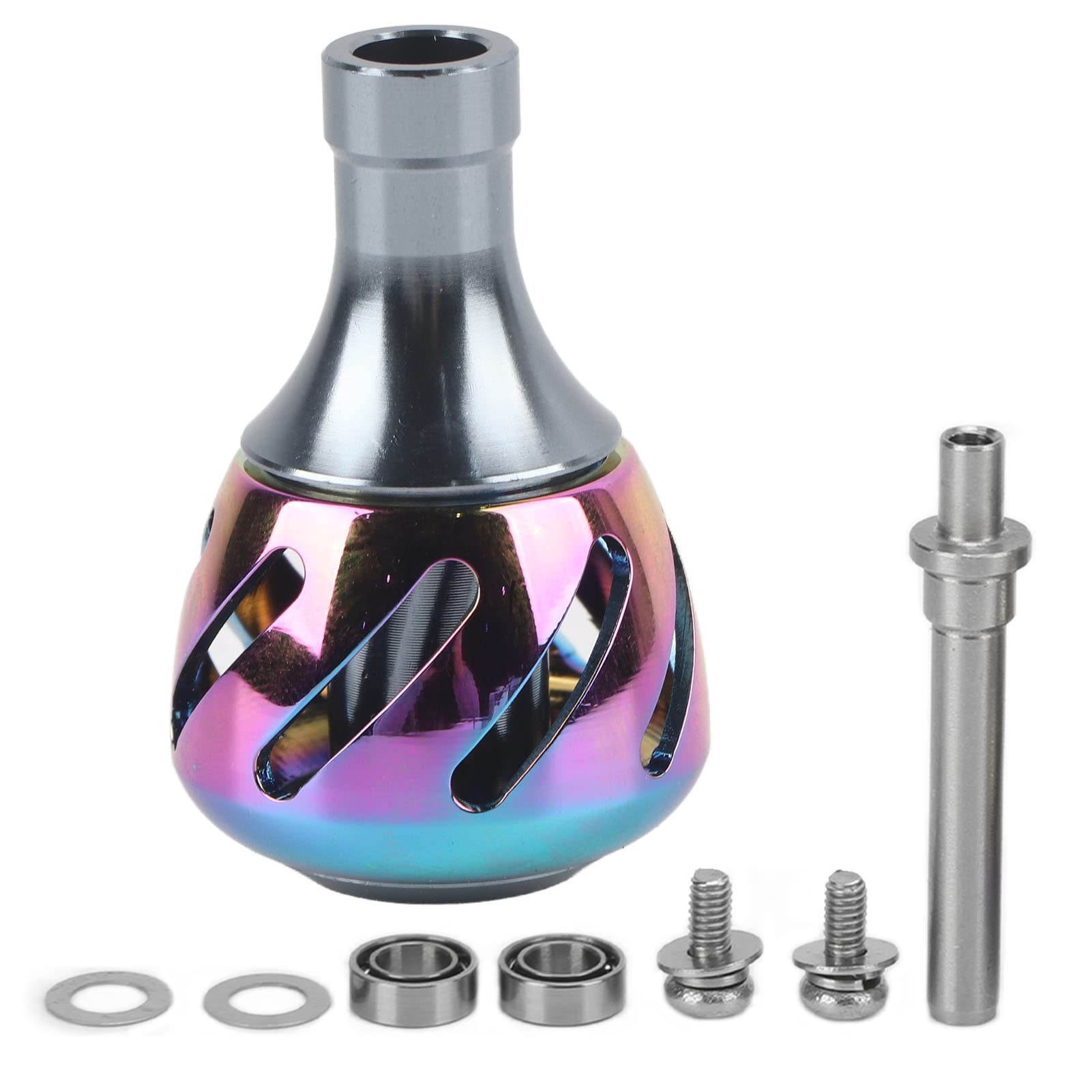 QANYEGN Fishing Reel Handle, Metal Power Knob Reel Handle, Reel Handle Knob, Fishing Handle Replacement Parts(Small)