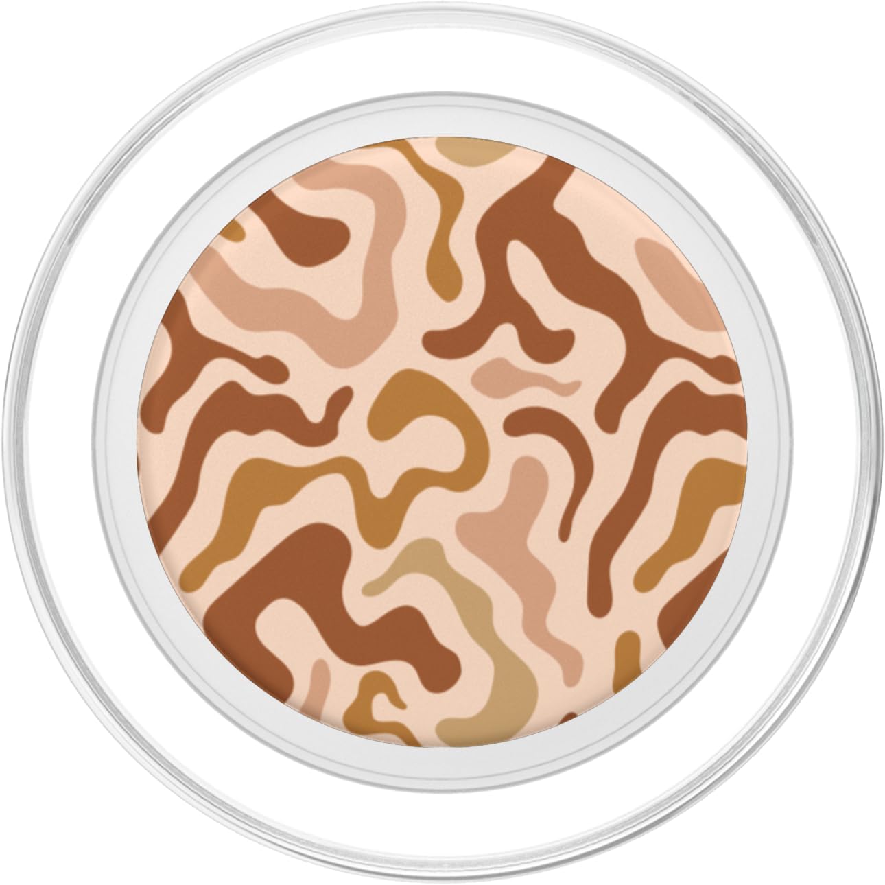 Brown Liquid Swirl Abstract Aesthetic PopSockets MagSafe PopGrip for iPhone