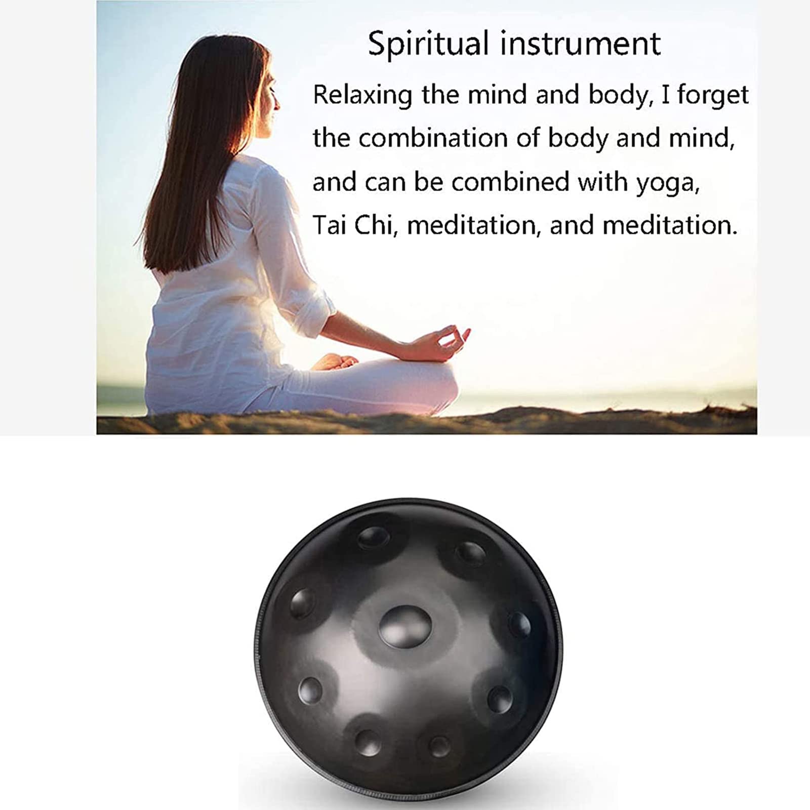 Amazon.co.jp: 22インチハンドパンDマイナー9ノートスチールハンド