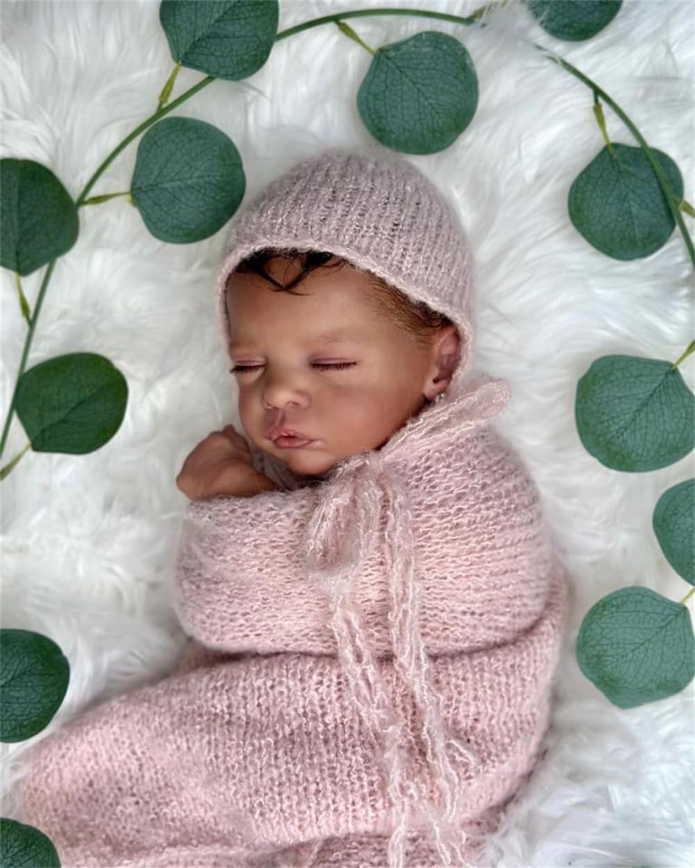 Zero Pam Black Reborn Baby Dolls Girl, 19 Inch African American Newborn Babys Doll,Realistic Baby Dolls,Silicone Babys Doll, Black Reborn Toddlers Soft Cloth Body