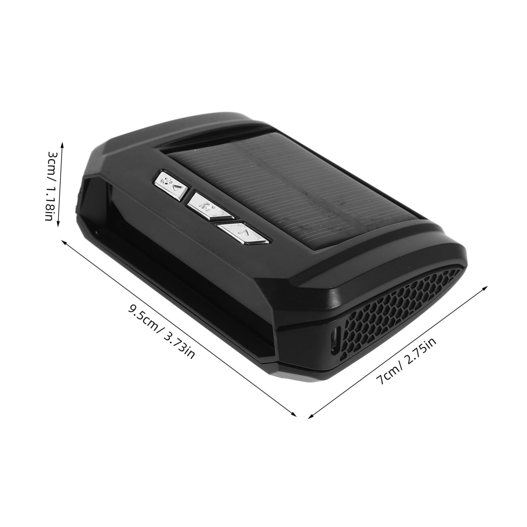 Reloj Solar Digital para Coche con Pantalla de Fecha, Hora y Temperatura, Multifuncional, Fácil Instalación, Material Abs para Salpicadero Negro