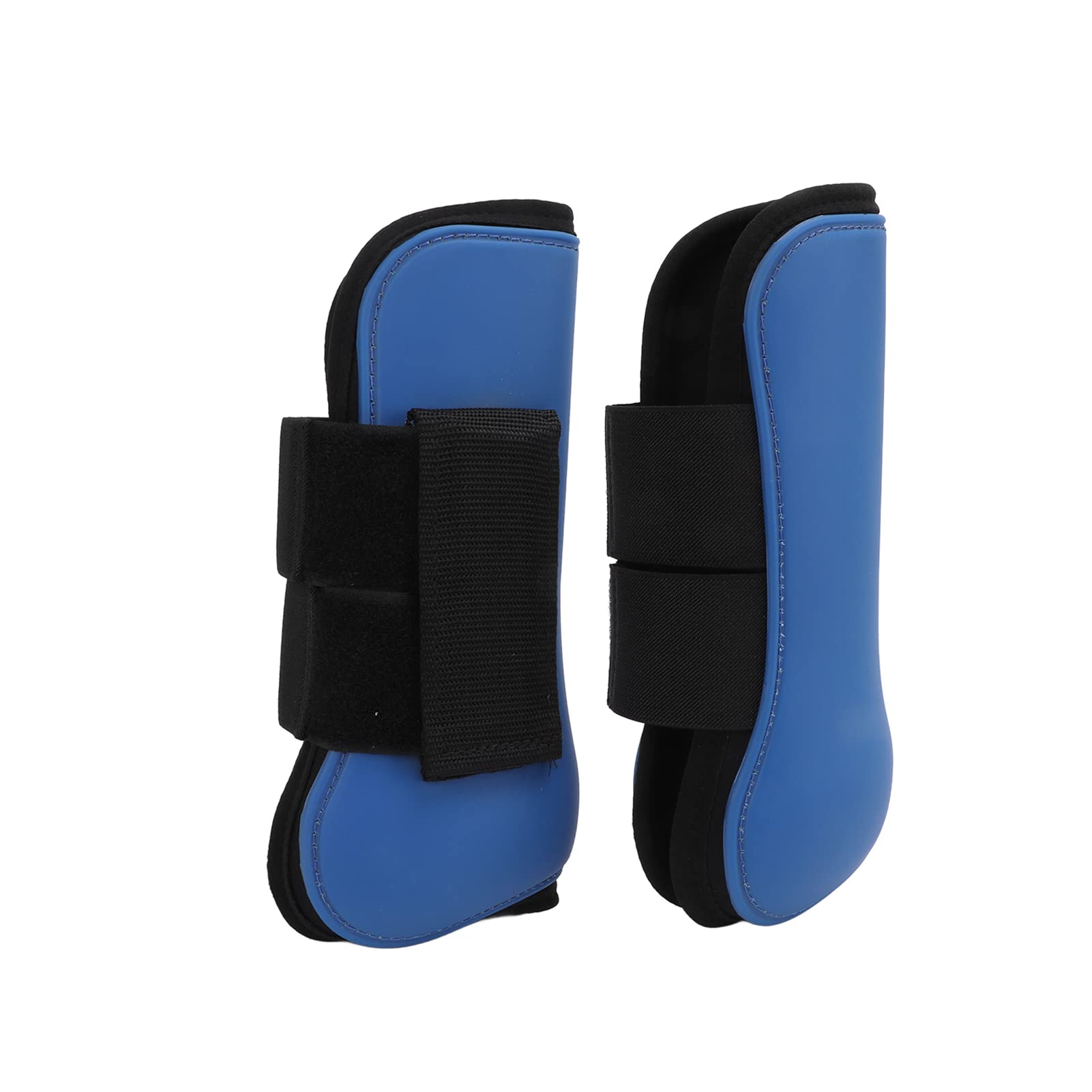 Protector de Patas de Caballo, Cómodas Botas Delanteras de Caballo que Absorben los Golpes para Entrenar para Saltar para Montar(Patas delanteras azules, L)