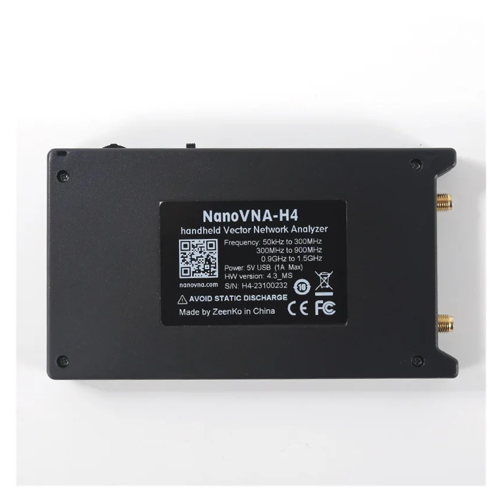 Spektrumanalysator, NanoVNA H4 Vector Network Analyzer for Antennen mit 1,5 GHz 4-Zoll-Touchscreen Kurzwellensignal-Testwerkzeug Hugen-Version