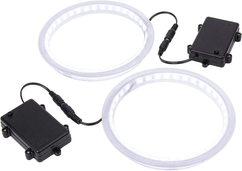 GoSports Cornhole Light Up LED Ring Kit 2pc Set - Red, White or Blue - Compatible with All Cornhole Games