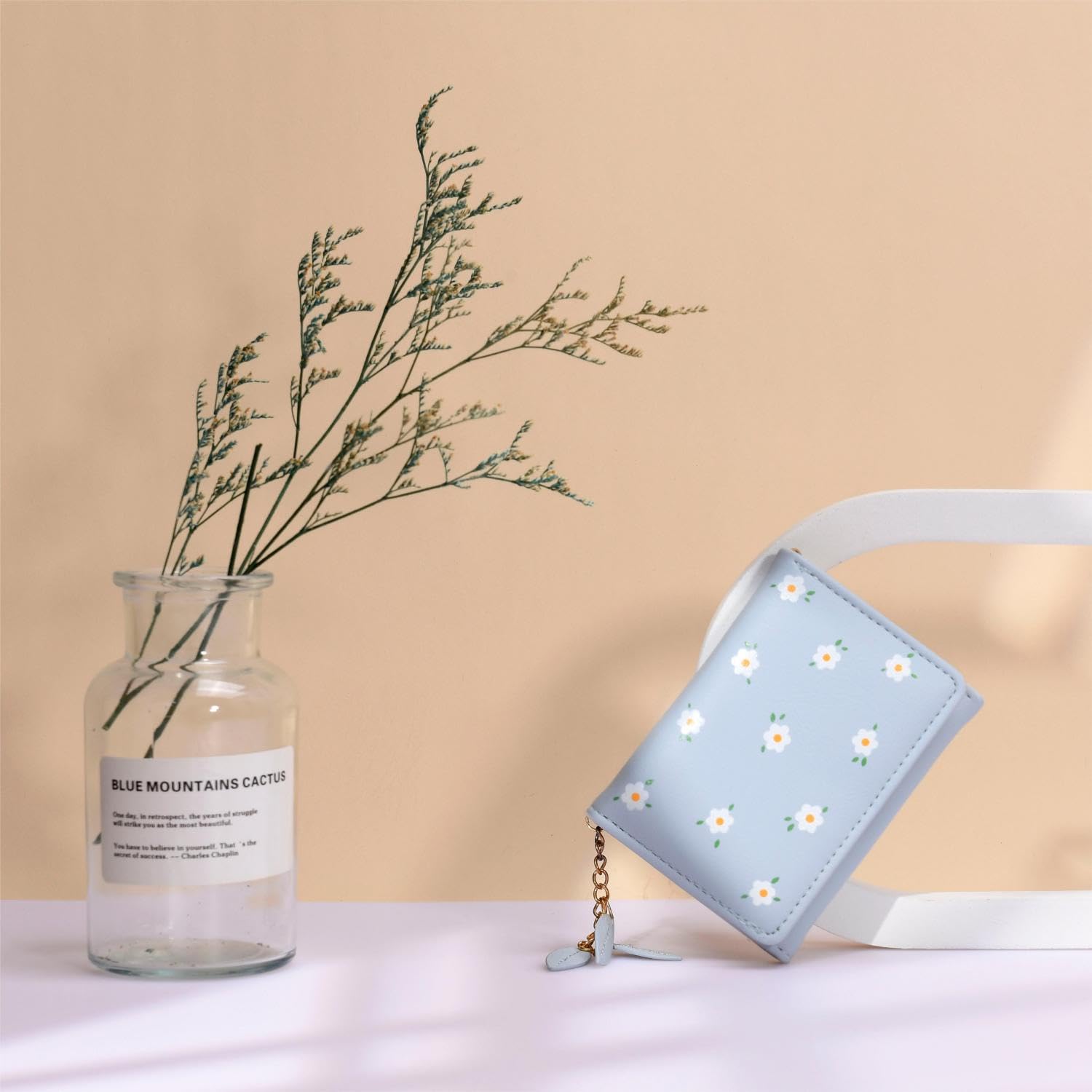 Cartera de moda para mujeres y niñas, con diseño de tigre 3D, billetera corta delgada con bolsillo para efectivo, tarjetero, monedero con ventana de identificación para mujer, Azul, Bonita 6