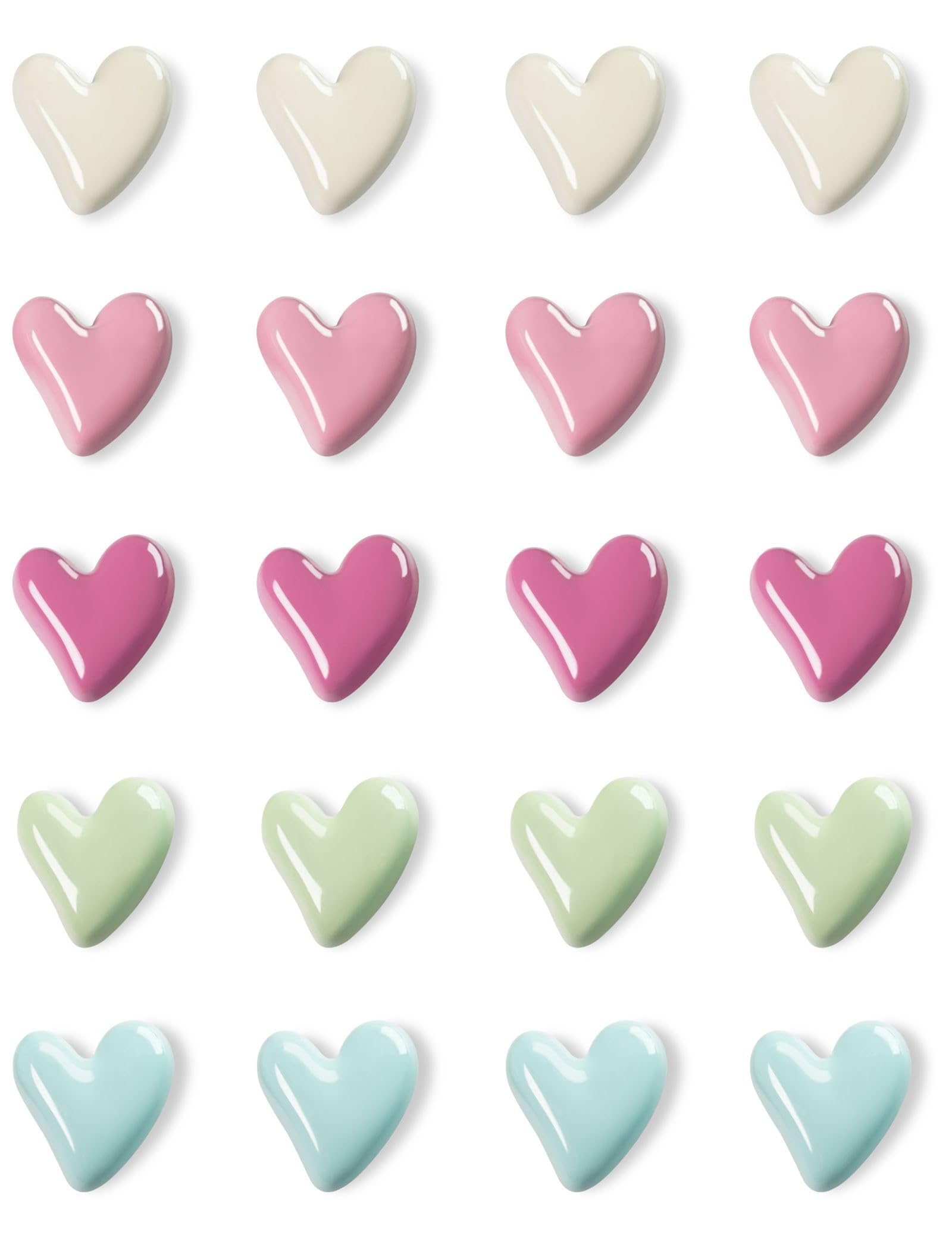 12 Stuks Sterke Koelkastmagneten, Hartvormig Lockermagneten Kleurrijk Decoratief Schattig Koelkastmagneten voor Whiteboard Kaart Kalenders Koelkast Keuken Kantoor Klaslokaal