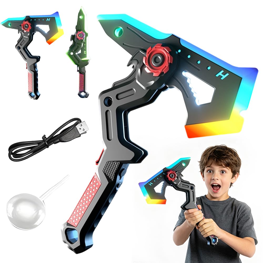 Ffnenu Deformable Mechanical Sword Axe, Transforming Light Up Sword