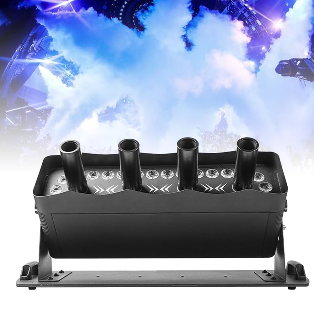 4-głowicowa wytwornica mgły CO2, wytwornica dymu z armatą Co2 z 30 diodami LED, wytwornica dymu z kolumną powietrzną, wysokość strumienia 15-20 m, wytwornica mgły scenicznej na pokazy weselne