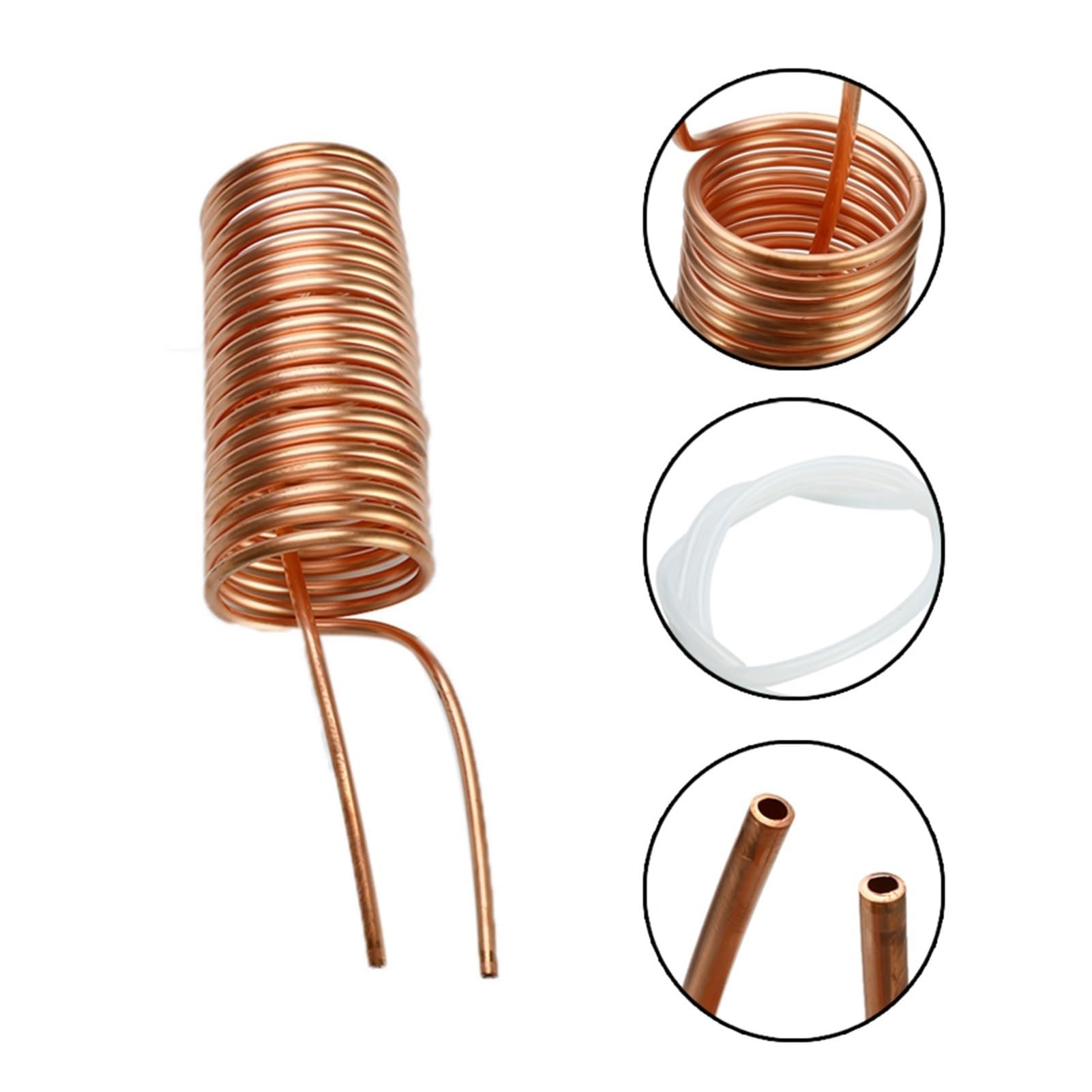 Bobines de refroidisseur de moût de cuivre avec des tuyaux Infusant la bière Refroidisseur de vin Tubes de refroidissement Échangeur de chaleur Bar à vin faisant la machine Accessoires de brassage fai