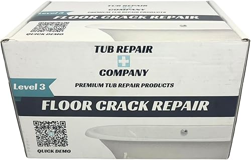 Miniatura 3 de Kit de reparación de bañera para grietas en el piso con color a juego, kit de reparación de fibra de vidrio resistente, reparaciones sin costuras