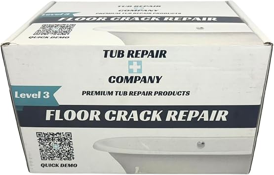 Tub Repair Kit for Floor Cracks with Color Match, Strong Fiberglass Repair kit, Seamless Weight Bearing Repairs Floor Cracks