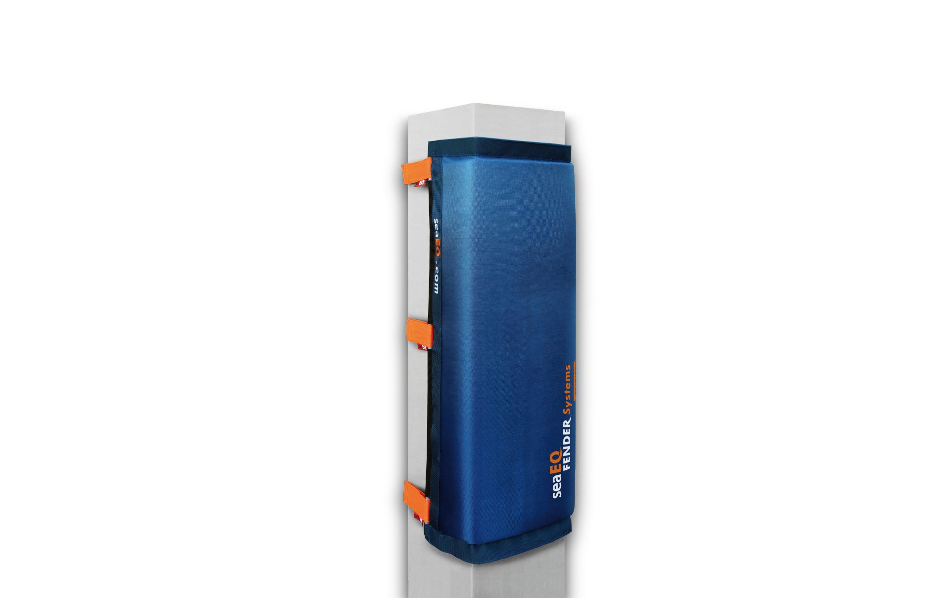 Pfahlfender breit XL, Spanngurtsystem PFS 1020 für sehr Dicke Pfähle, Dalbenfender, Hafenfender PF 40/80 blau XL