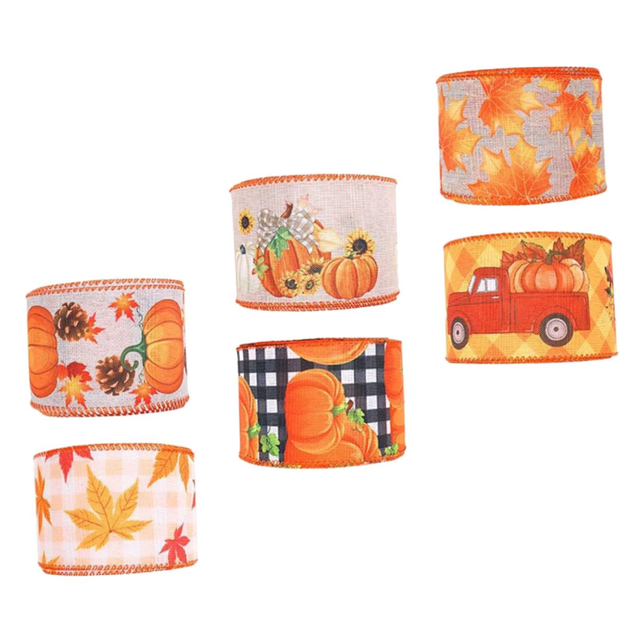 Rubans décoratifs automne NUOBESTY 6 rouleaux assortis pour boîtes cadeaux