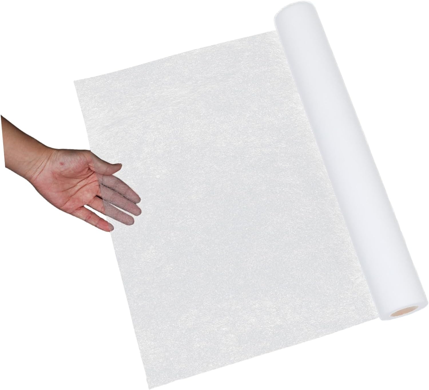 White Fusible Interfacing Roll for Sewing, 50cm X 20m Adhesive