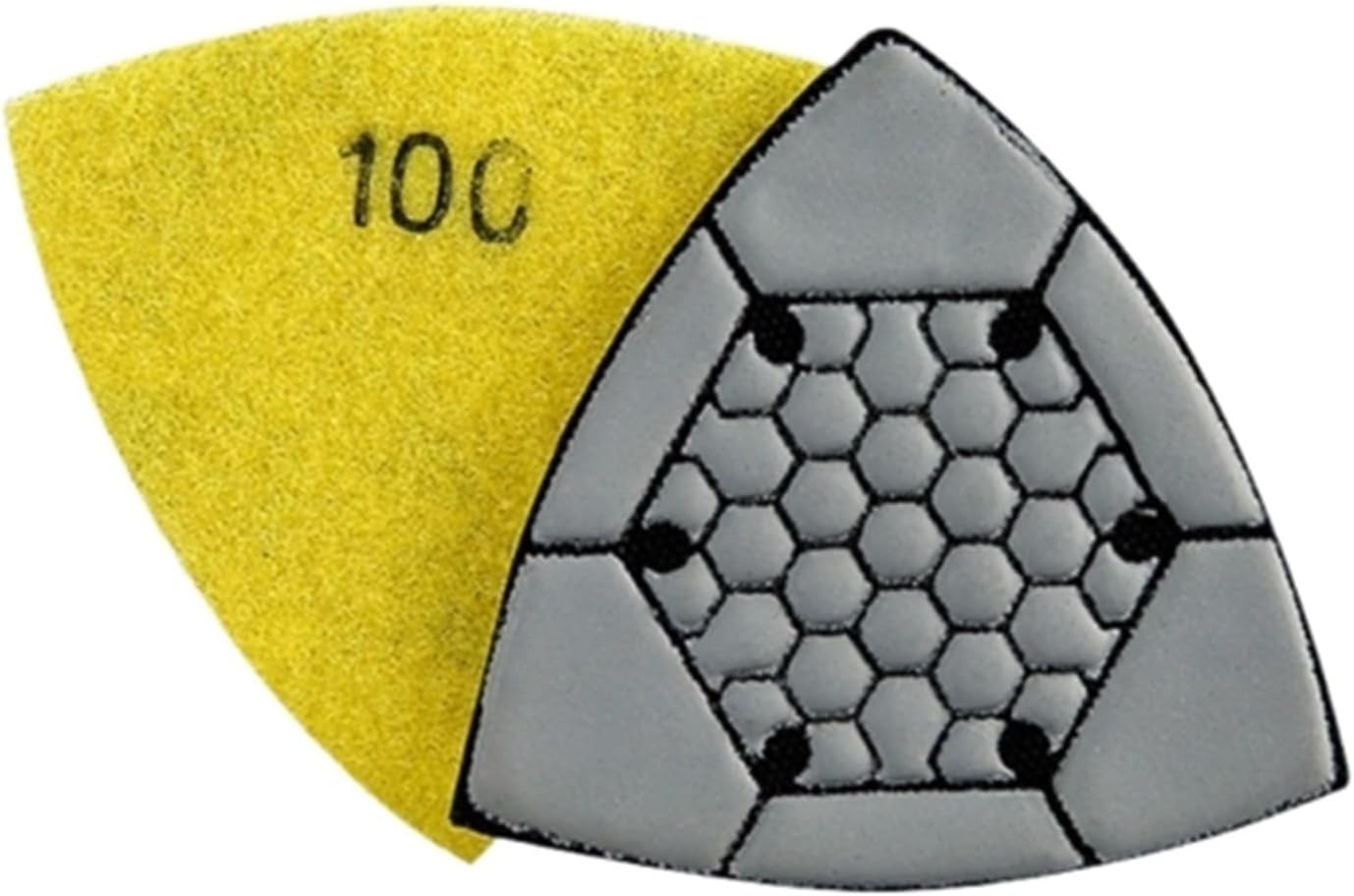 Bench grinder buffing wheel, 1/7Pcs Triangle Sanding Pad 90mm Diamond Dry Polishing Pad Sandpaper for Renovator Tool Multi-Function Oscillating Grinding Pads(1500 Grit 1pcs)
