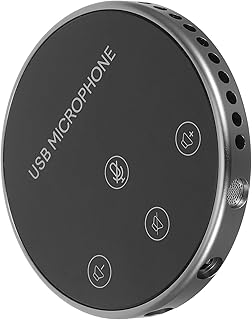 USB Omnidirectional Desktop Microphone Pickup Versatile Mic for Laptop Notebook Live Streaming Gaming Voice Chat Recording