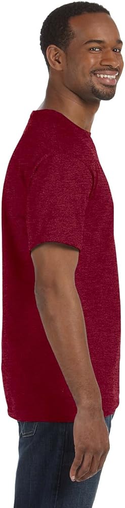 Gildan Heavy Cotton Mens T-Shirt (G5000)-Antique Cherry Red (90/10