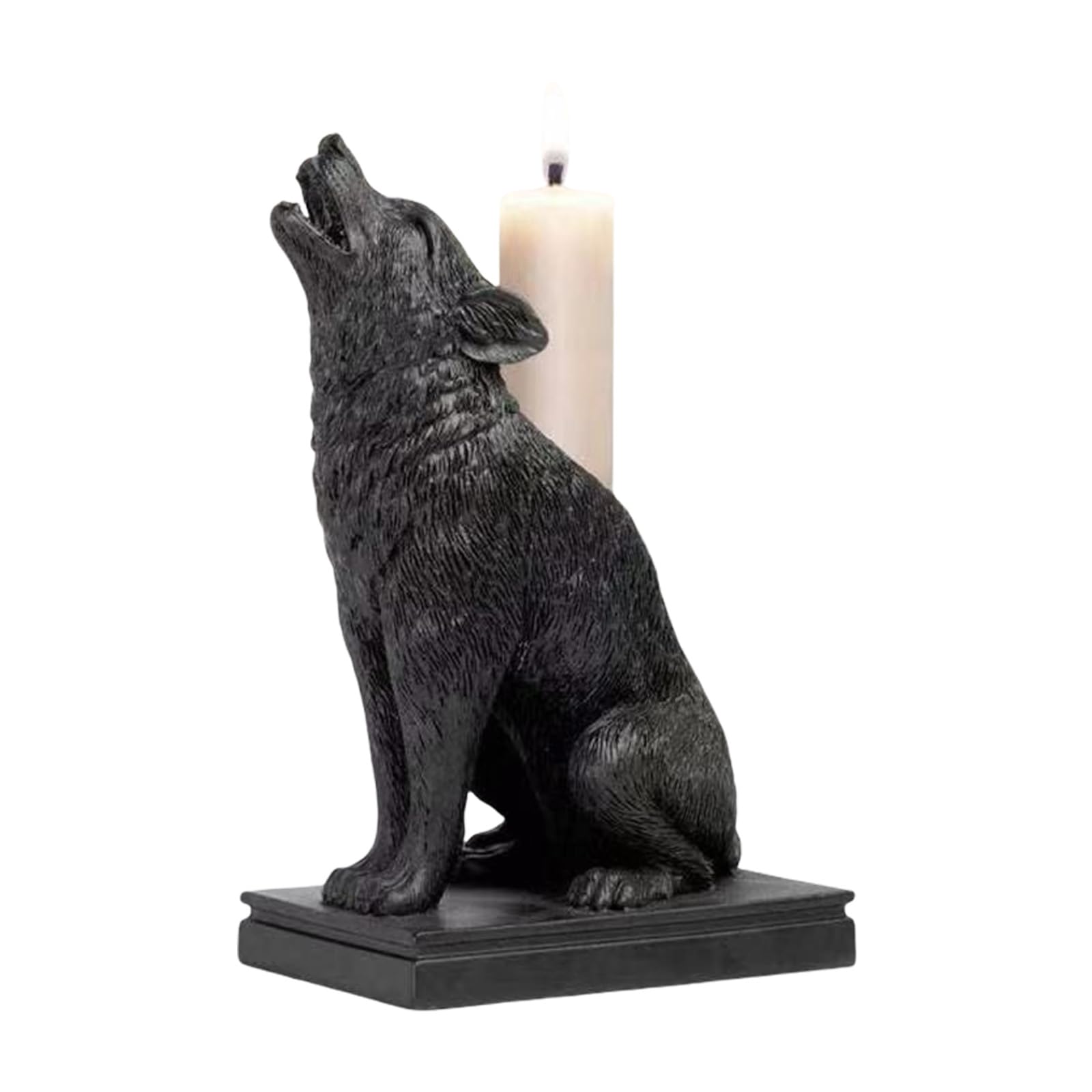 NVOQILIN Candle Holder Halloween Resin Decoration With Intricate Carving Home Party Desk Candlestick