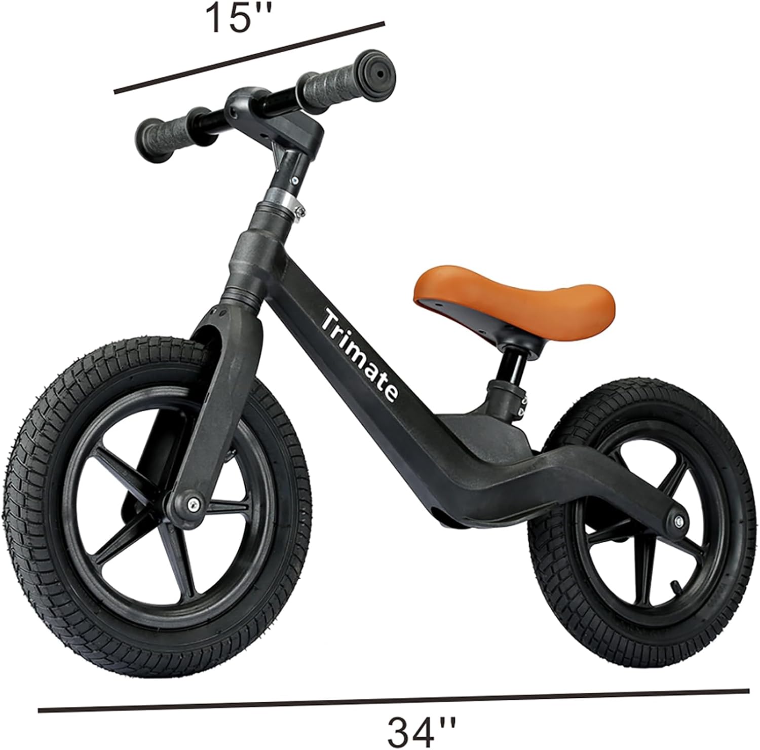 Balance Bike for Toddlers, Ages 3-5, Adjustable Seat, No Pedal, Inflatable Tires