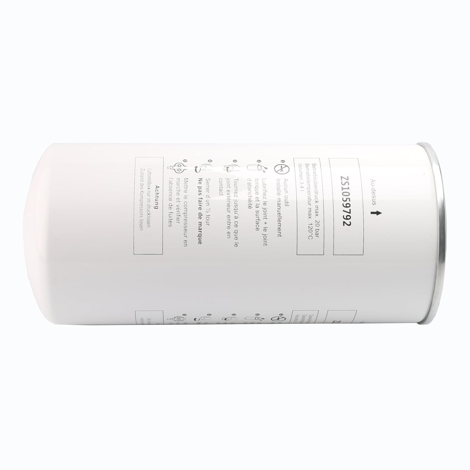 ZS1059792 Air/Oil Separator Fits for Air Compressor Replacement Filter Substitute Spare Parts