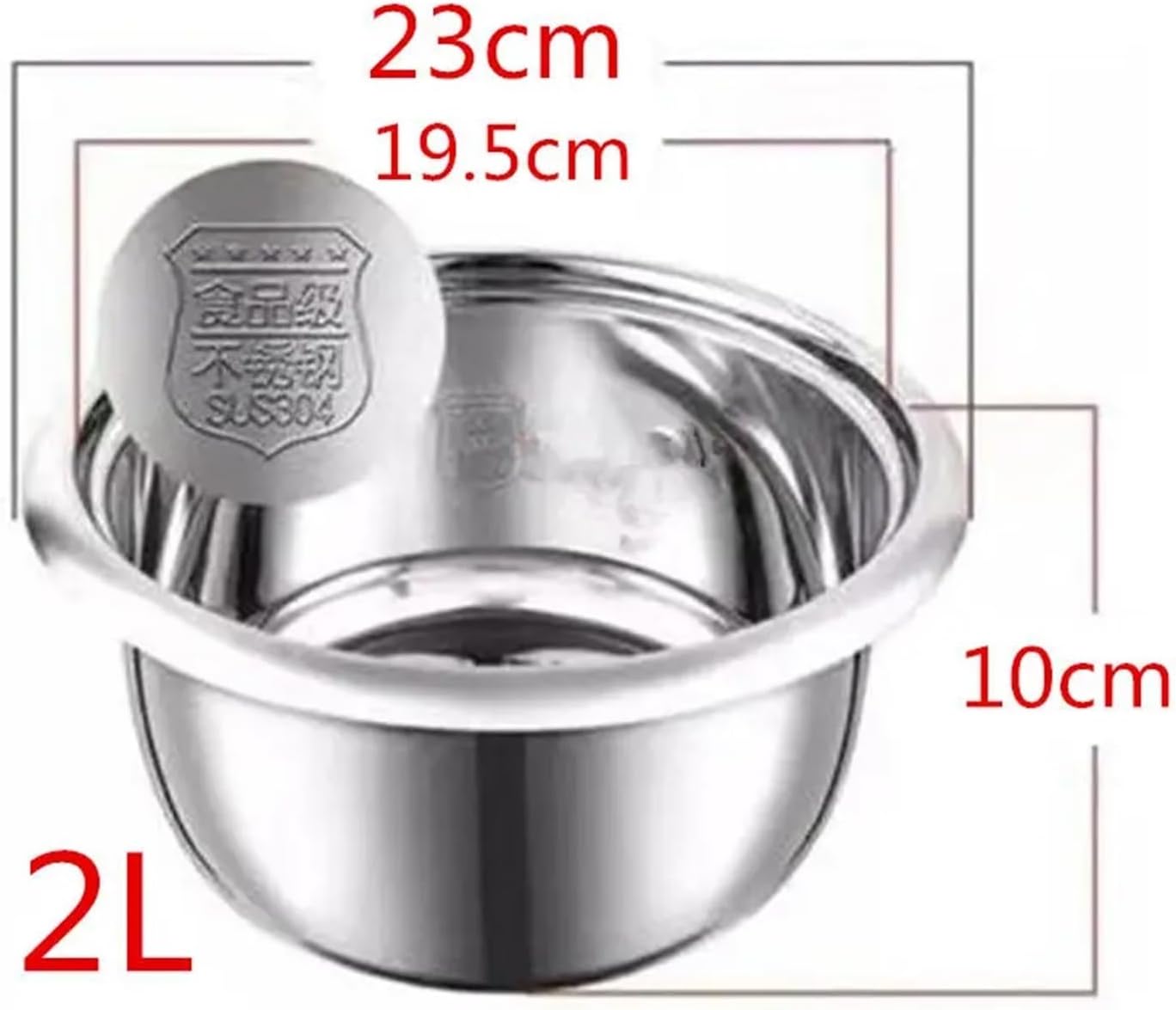2L 304ステンレス鋼製炊飯器内部容器ポット交換用アクセサリー炊飯器内鍋
