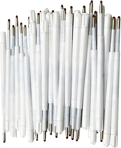 Lopenle 100 repuestos de bolígrafo retráctil, tinta negra de 3.86 pulgadas para bolígrafos brillantes, recambios de bolígrafo de bambú de 0.04