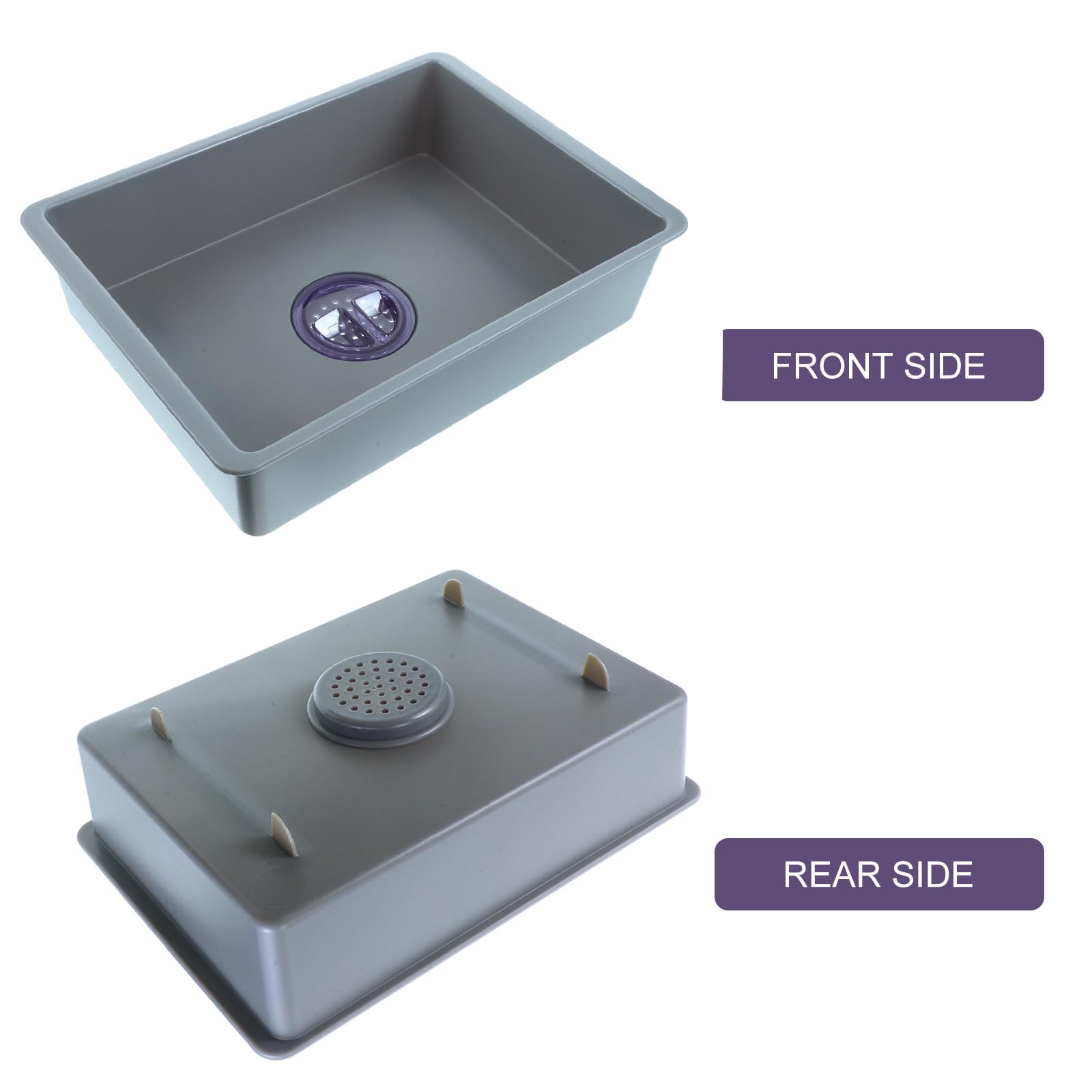Cesta Extraíble para Fregadero de Cocina, Plástico, con Tapón de Drenaje