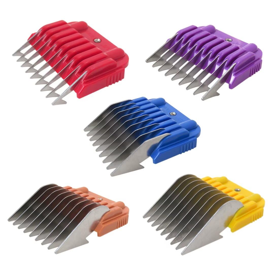 3mm/6mm/10mm/13mm/16mm Stainless Steel Clipper Guide Comb Set Compatible for Oster,for Wahl and for Andis Animal Fur Hair Reshape