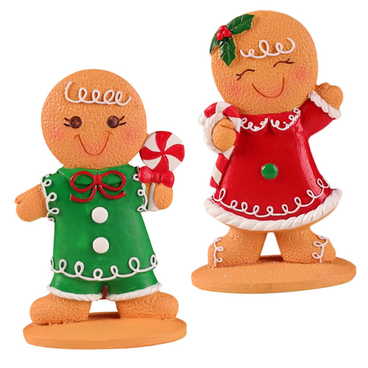 Amazon.com: HOLIDYOYO Gingerbread Figurines Set Xmas Miniature