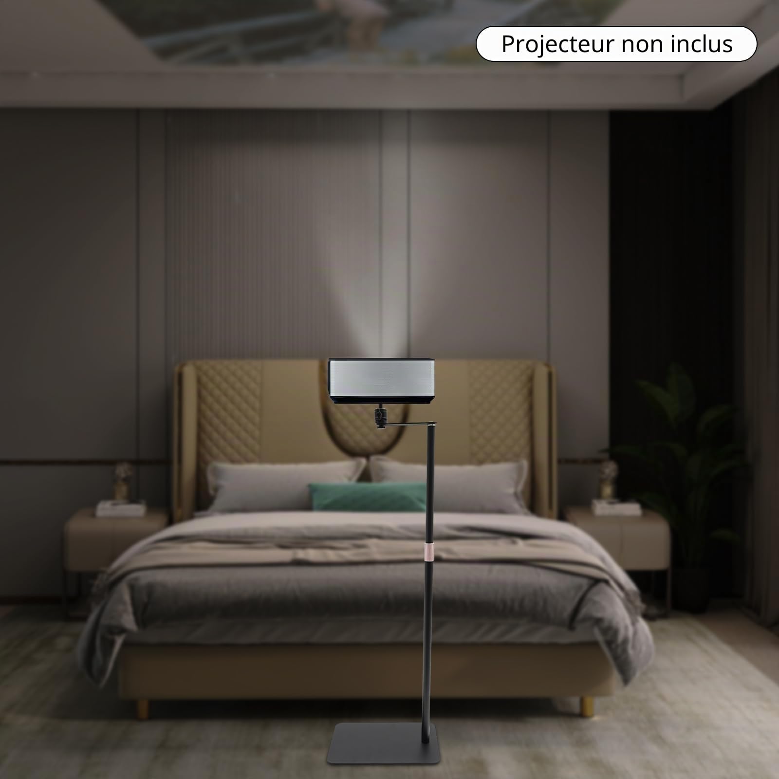Support pour projecteur réglable en hauteur, pivotant à 360°, support pour vidéoprojecteur, support pour projecteur, support au sol pour projecteur, support pour vidéoprojecteur, support pour