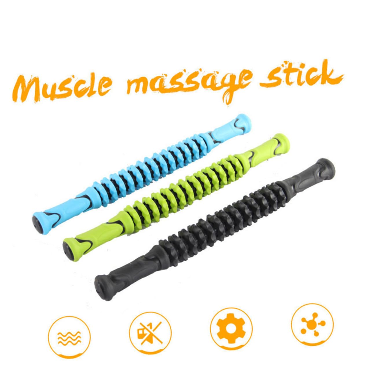 Beaupretty Plastik Zahn Massage Roller Stab für Tiefengewebsmassage Ganzkörper Muskelentspannung und Blutkreislaufförderung Langlebiger Faszienroller für Arme Beine Nacken Yoga und Therapie