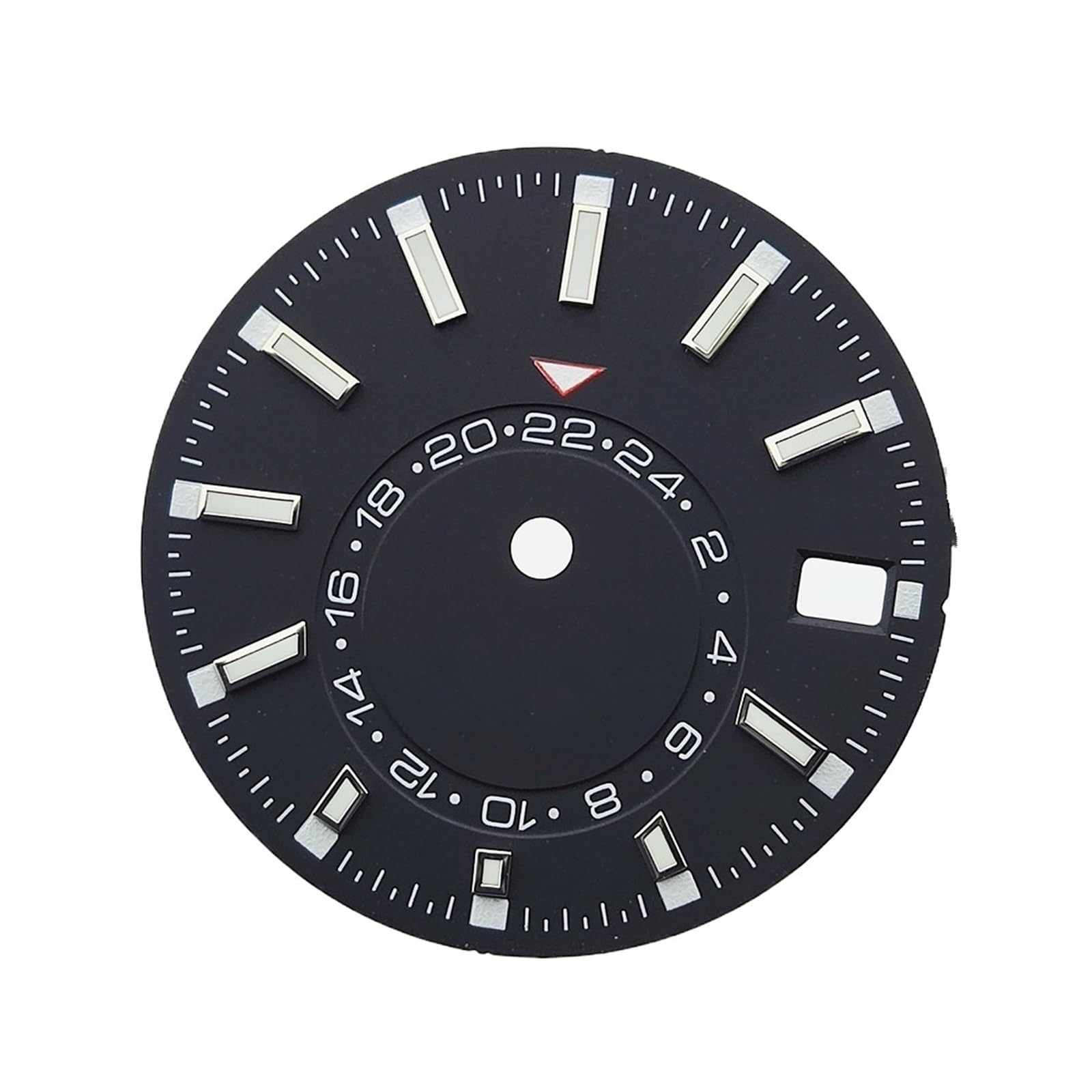 1 szt. Tarcza 28,5 mm Części do zegarków Akcesoria zamienne Nadaje się ruchu NH35 Zielona świecąca twarz(Black)