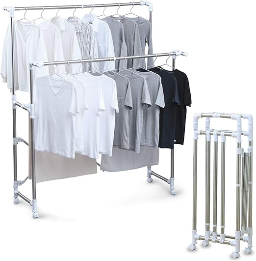 Amazon Co Jp アイリスオーヤマ 洗濯物干し 室内物干し コンパクト収納 部屋干し時間短縮 布団も干せる キャスター付き 約4人用 多機能 物干し 幅約81 5 140 5 奥行約45 0 81 5 高さ約107 5 175 0cm H Mh1417 ホーム キッチン