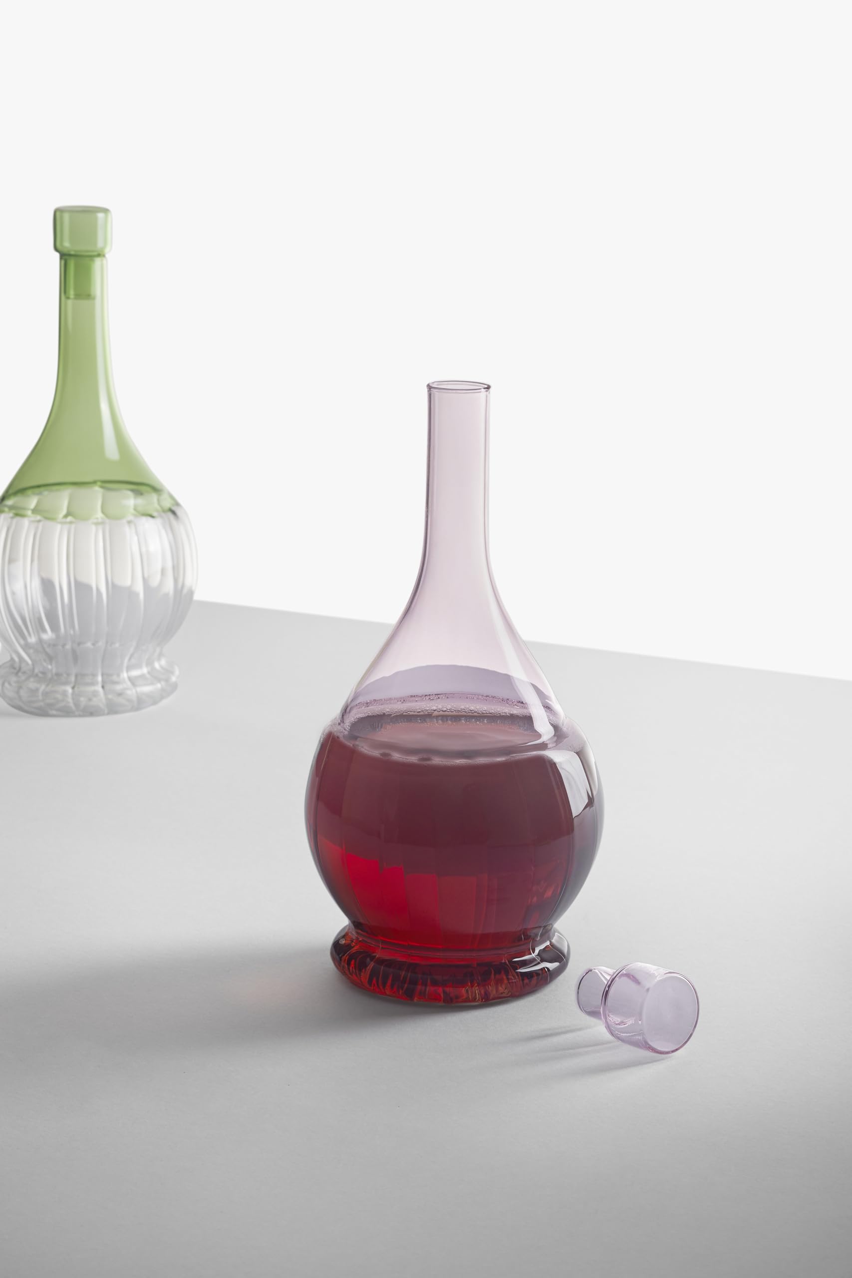 Ichendorf Milano Fiasco Rosa | Collezione Garden Picnic | 180 cl | Vetro Borosilicato | Fatto a Mano
