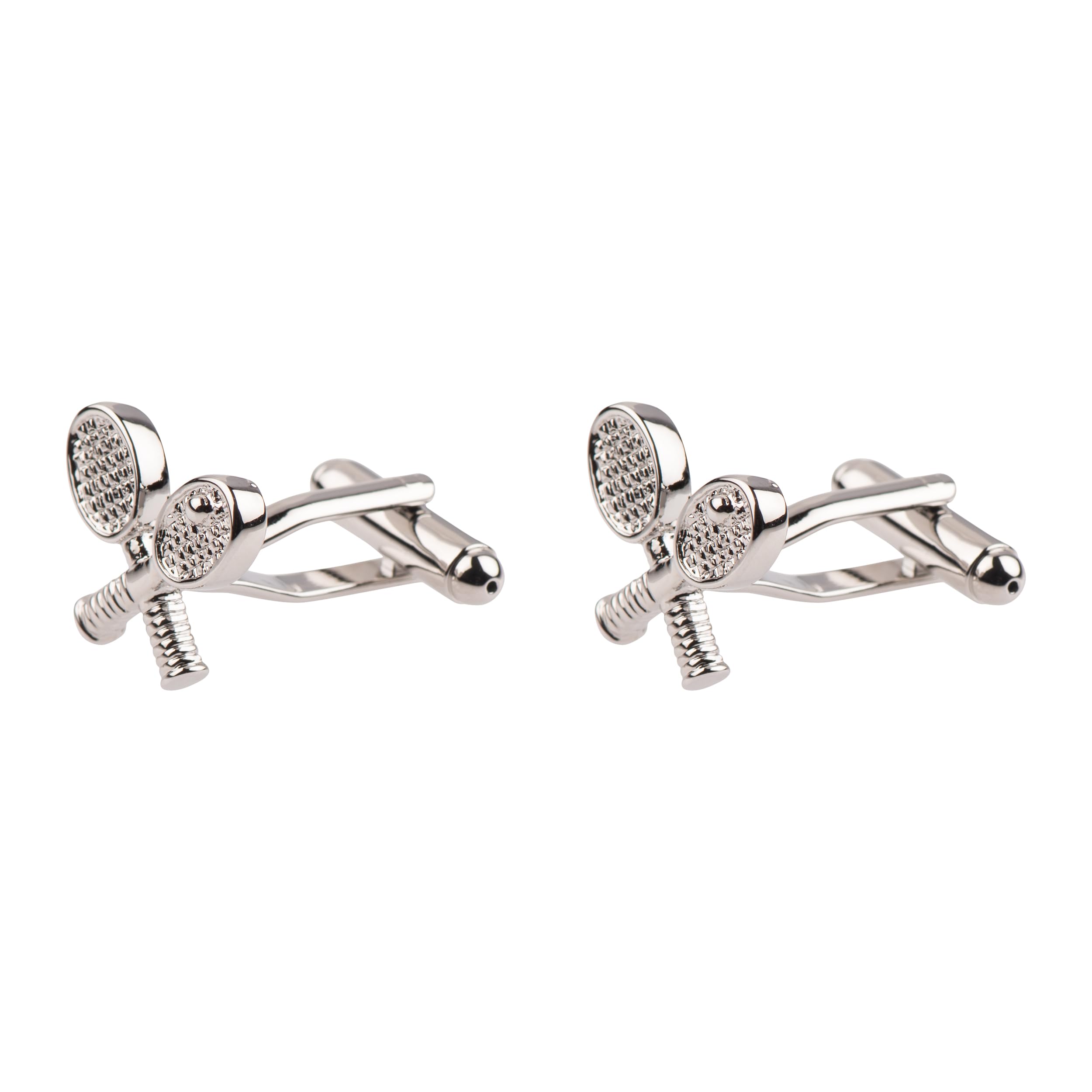 Silver Tennis Racket Cufflinks – Premium Sports-Inspired Accessory-image-11