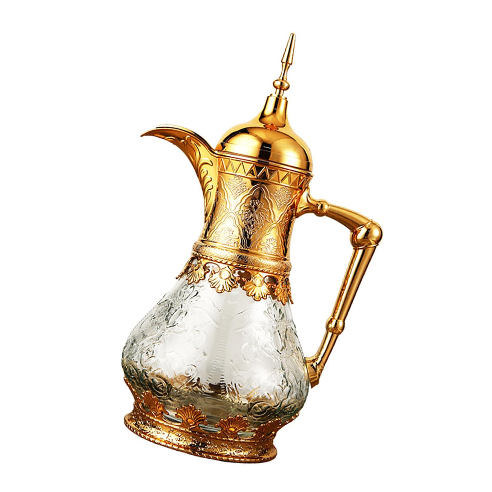 TQUXNGA Transparency Glass Vessel with Ergonomic Handle for Comfortable Pouring Multipurpose Beverage Pitcher